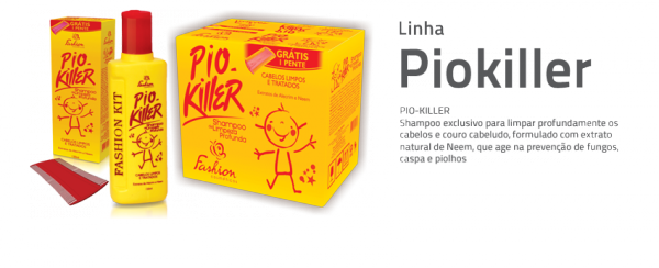 ..Shampoo Limpeza Profunda Pio Killer- Fashion Kit -120 ml